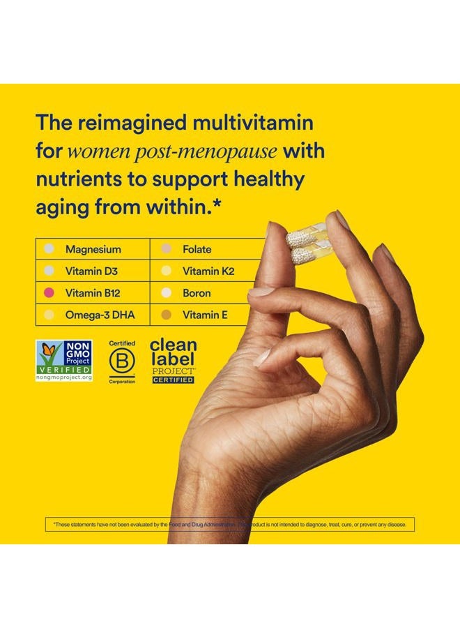 Ritual Multivitamin for Women 50+, Menopause Supplements with Vitamin D3, K2 and Magnesium for Bone Support*, Omega-3 DHA, Vitamin B12, Non-GMO, Mint Essenced, 30 Day Supply, 60 Vegan Capsules - Image 2