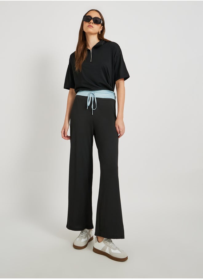 Take Two Solid Half Zipped Regular Fit Polo T-Shirt  - Image 2