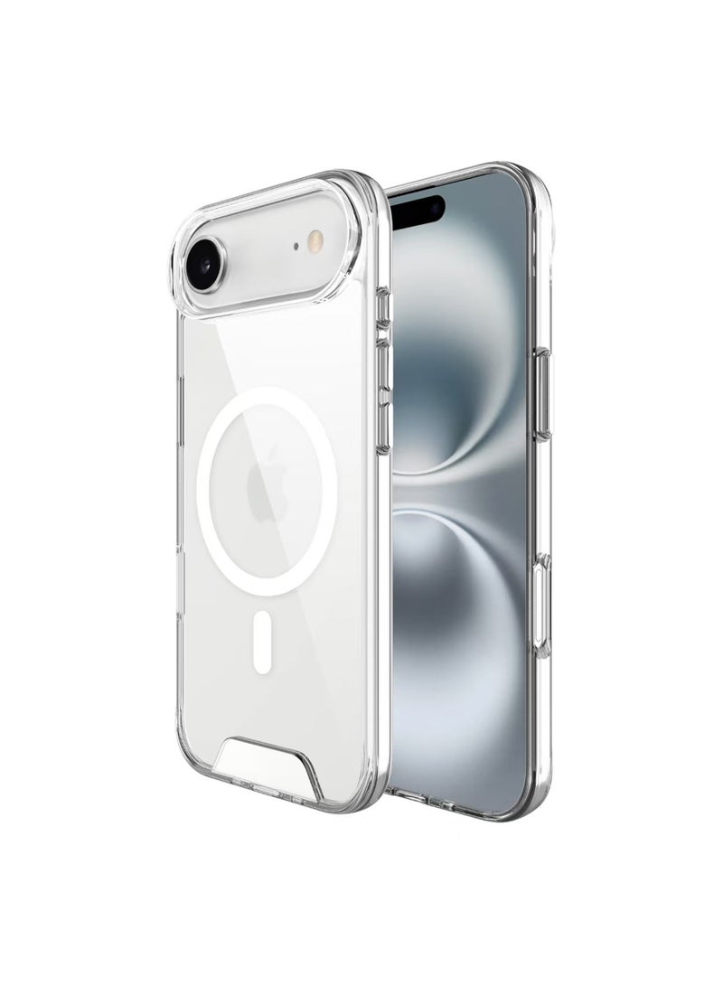 Rock Pow Magnetic for iPhone 17 Air Case, [MagSafe Compatible] [Non-Yellowing] For iPhone 17-6.7 Inch Crystal Clear Shockproof Case - Image 3