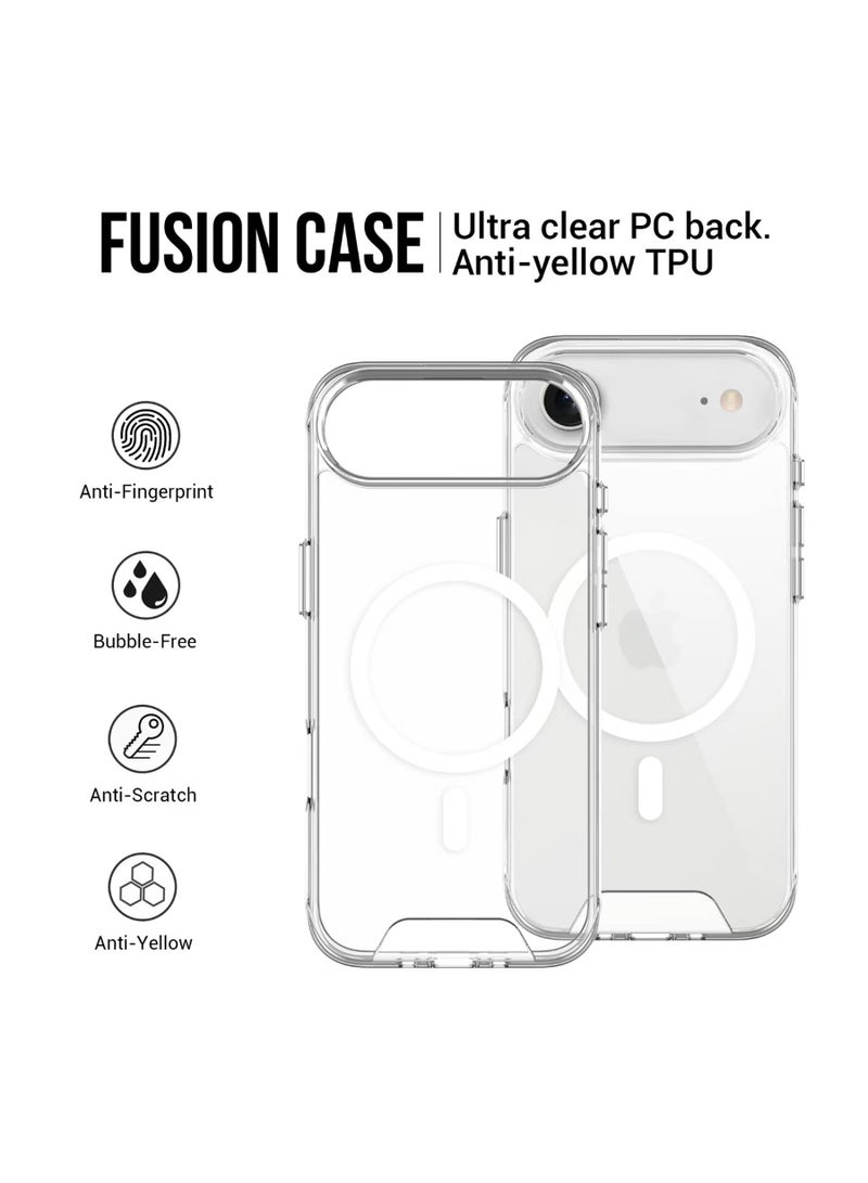Rock Pow Magnetic for iPhone 17 Air Case, [MagSafe Compatible] [Non-Yellowing] For iPhone 17-6.7 Inch Crystal Clear Shockproof Case - Image 4