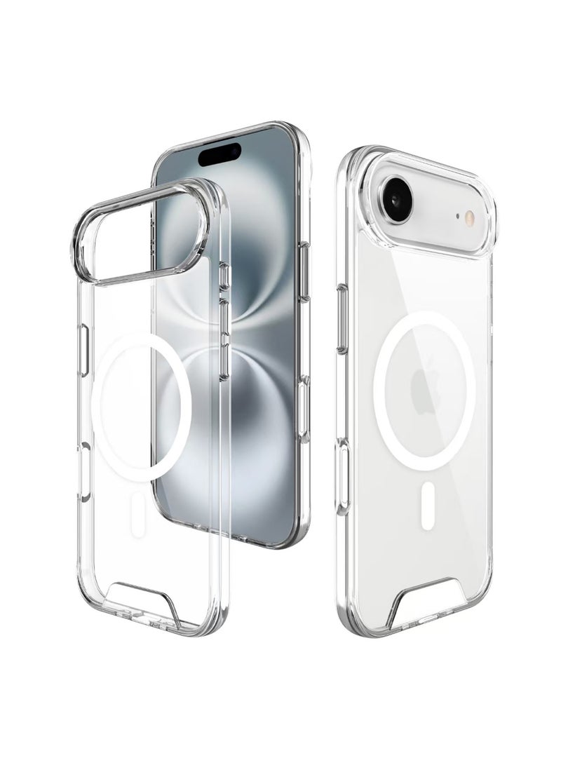 Rock Pow Magnetic for iPhone 17 Air Case, [MagSafe Compatible] [Non-Yellowing] For iPhone 17-6.7 Inch Crystal Clear Shockproof Case - Image 5