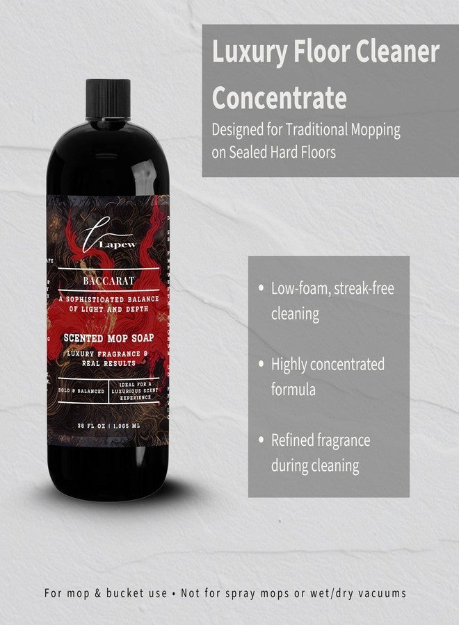Lapew Baccarat Scented Mop Soap - Luxury Floor Cleaner Concentrate for Mopping Tile, Laminate, Vinyl & Hardwood | Streak-Free, Low-Foam | 36 oz - Image 2