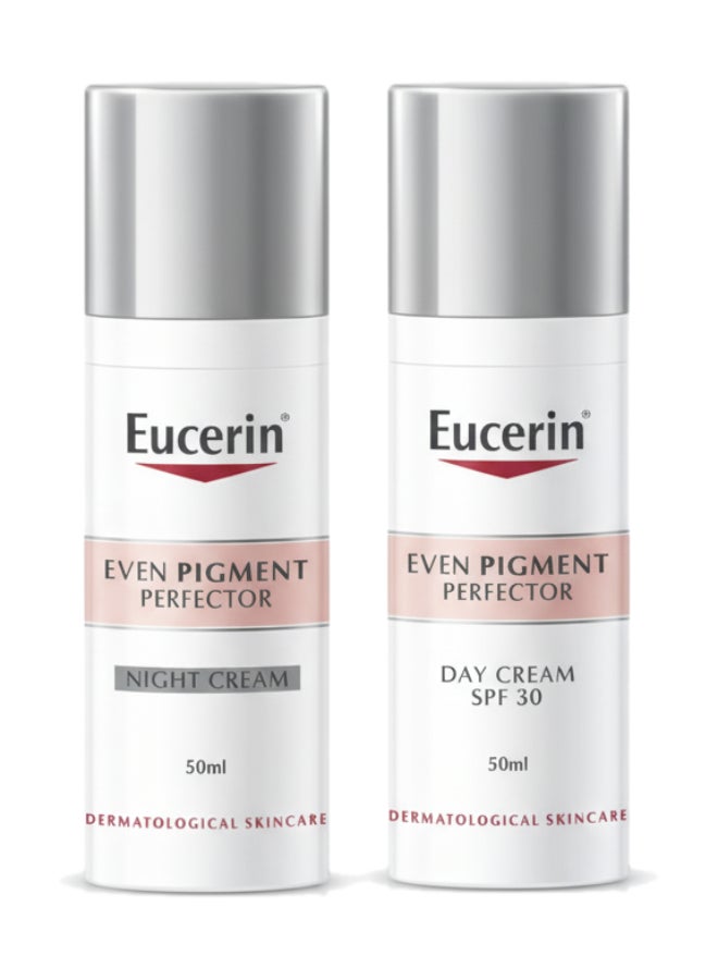 Eucerin Complete Day & Night Pigment Care Set – Even Pigment Perfector Face Day Cream 50ml & Face Night Cream 50ml with Thiamidol – Moisturizing, Pigment Spot Reduction & Skin Brightening for All Skin Types - Image 1