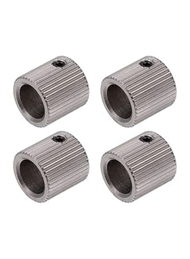4Pcs Stainless Steel 3D Printer Extruder Feed Wheels for Smooth Filament Flow - Image 1