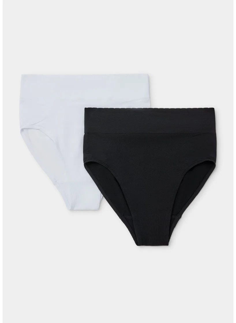 Matalan 2 Pack Seam Free Ribbed Full Knickers