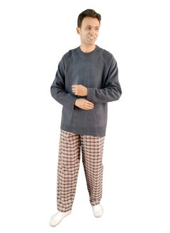 Men Winter Pajama Set Long Sleeve &Carreau Bottom- Dark Gray - pzsku/Z1AF07E5E8623F7B51677Z/45/_/1732105914/59da0028-64dc-4ee7-83c2-514bf823c2d2