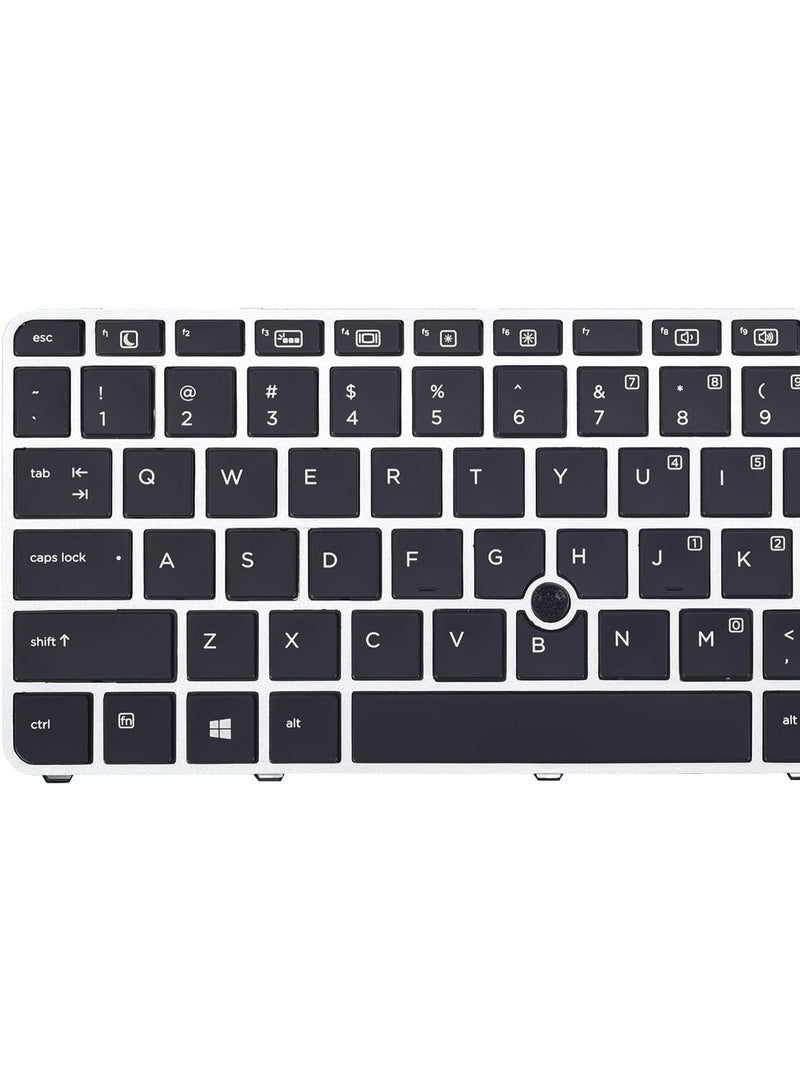 Terabyte استبدال لوحة مفاتيح جديدة لجهاز HP Elitebook 840 G3 848 G3، Elitebook 745 G3 745 G4 سلسلة لابتوب مع إطار فضي مضاء لوحة مفاتيح أمريكية - Image 4