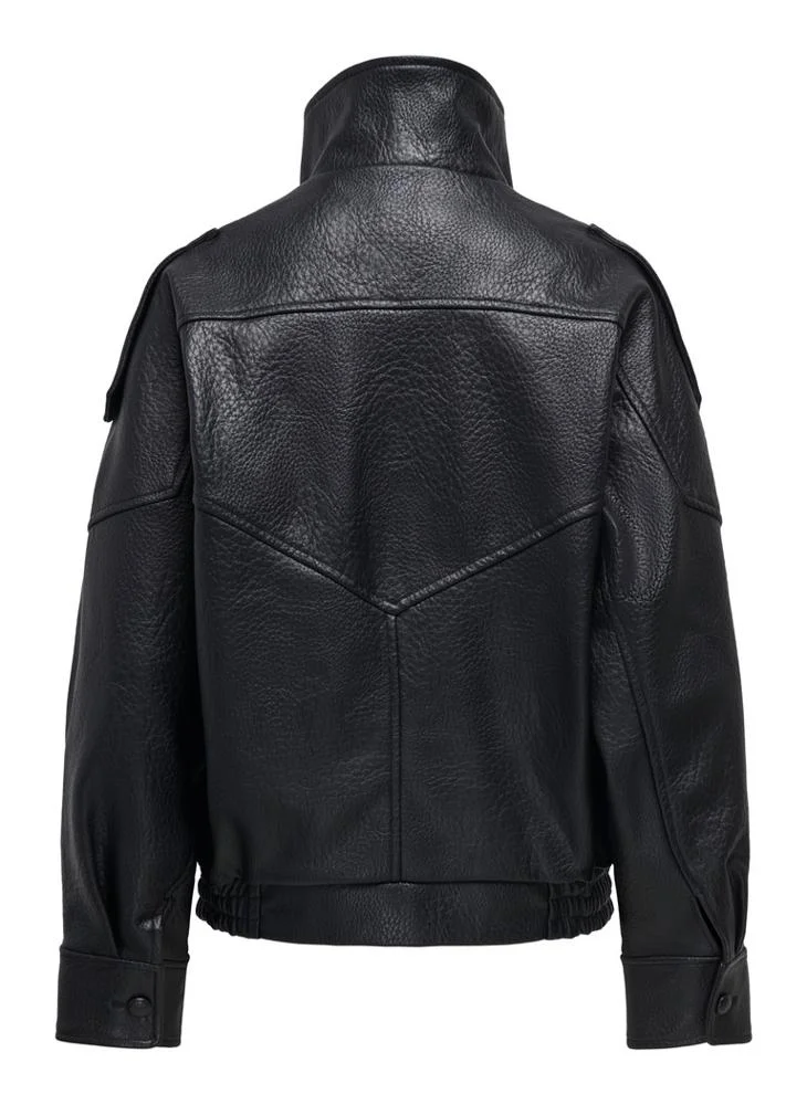 Only  Onlvani Faux Leather Jacket for Women | Best Price UAE