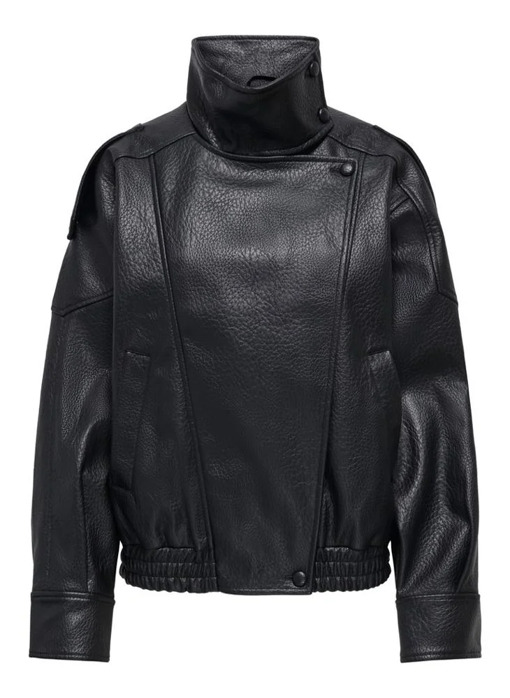 Only  Onlvani Faux Leather Jacket for Women | Best Price UAE