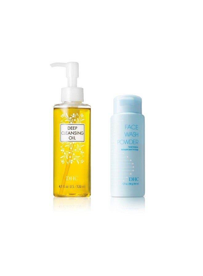 DHC Deep Cleansing Oil 4.1 Fl Oz. And Face Wash Powder 1.7 Oz. Net Wt. - Image 1