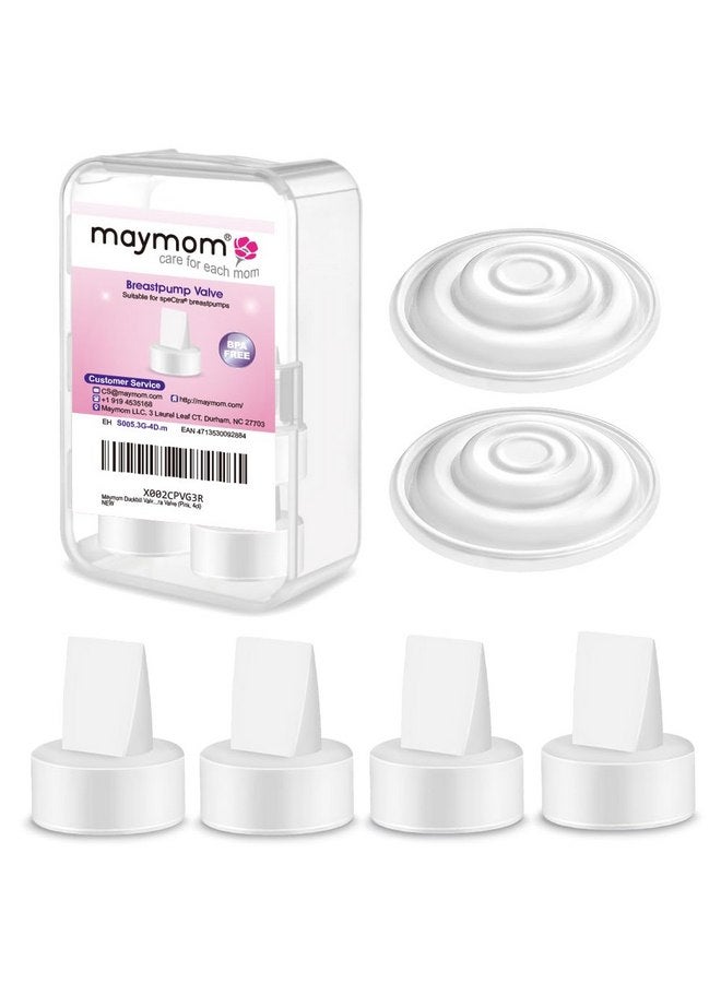 ماي موم أجزاء مضخة Maymom متوافقة مع Spectra S1 Spectra S2 Synegy Gold غير الأصلية أجزاء مضخة بديلة Spectra S2 صمام منقار البط Spectra (6 قطع باللون الأبيض) - Image 1