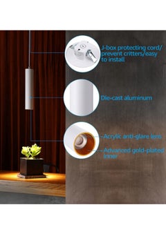 MODI Modi White Tube  Modern Pendant Lights Spot Light Downlight Kitchen Island Dining Room Shop Bar Counter Decoration Cylinder Pipe Pendant Lighting - Warm White  - Image 4