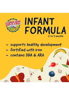Earth's Best Organic Sensitive Baby Formula for Babies 0-12 Months, Reduced Lactose Powdered Infant Formula with Iron, Omega-3 DHA, and Omega-6 ARA, 21 oz Formula Container  - Image 3