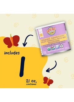Earth's Best Organic Sensitive Baby Formula for Babies 0-12 Months, Reduced Lactose Powdered Infant Formula with Iron, Omega-3 DHA, and Omega-6 ARA, 21 oz Formula Container  - Image 4
