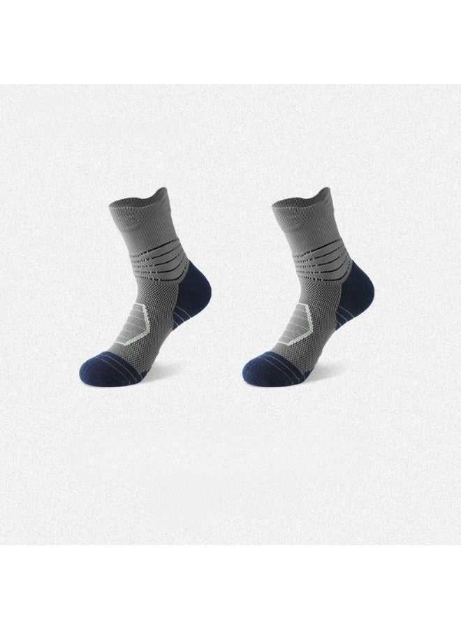 KUYING Fashion Anti Slip Breathable Sports Socks Four Piece Set 