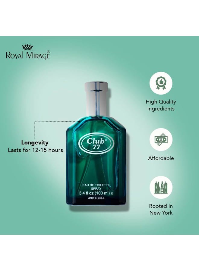 ROYAL MIRAGE Club 77 EDT Spray -100ml - Image 4