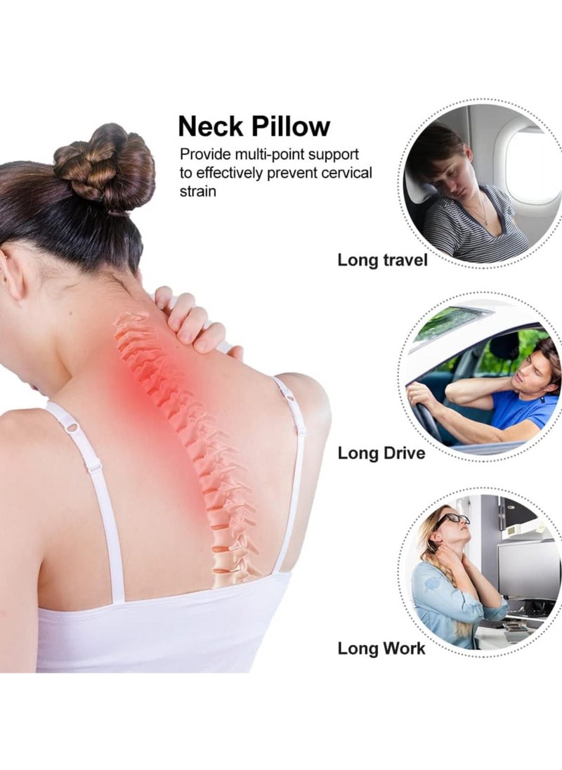 F.A.M.S - Travel Pillow Memory Foam Neck Pillow Comfort on the Go Washable U Shaped Plush Cooling Cover for Sleeping Car Train Bus - Image 1