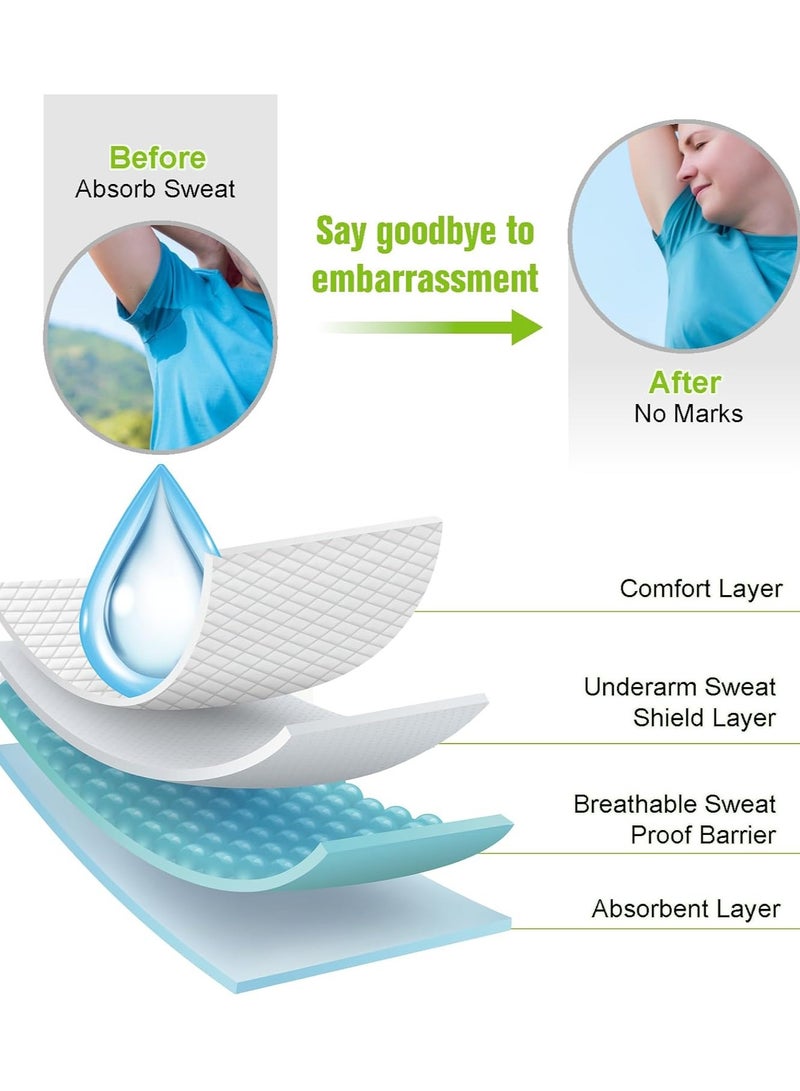 50 Pcs Underarm Sweat Pads,Disposable Armpit Pads,Quick-Dry, Absorbent, Invisible,Comfortable Unflavored,for Women and Men - Image 3