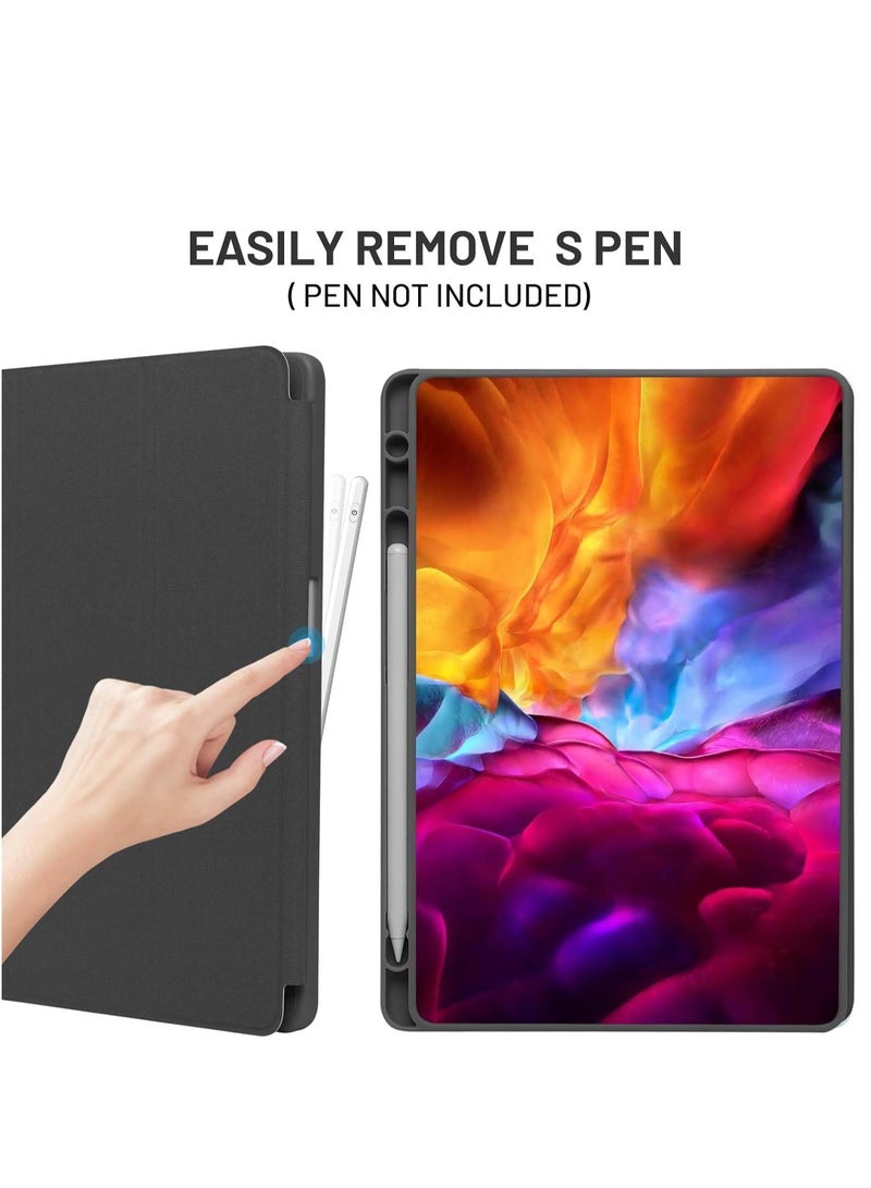 JAJEEK Case Compatible with Samsung Galaxy Tab A9 Plus / A9+ 11 Inch 2023, SM-X210/X216/X218 – Trifold Stand Protective Case with Pen Holder, Auto Sleep/Wake Function, Lightweight & Slim Design, Black Color for Full Protection - Image 2