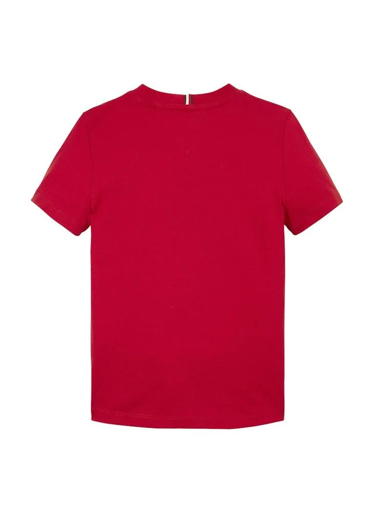 تومي هيلفيغر Kids Ribbed Regular T-Shirt