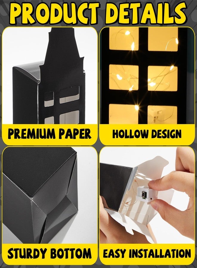 CHUNNIN 24Pcs Hero Party Favor Boxes Skyscraper City 3D Box with Lights Skyline Buildings Treat Boxes Super Themed Hero Party Centerpiece Decorations for Birthday Heroes Party Supplies (Warm - Image 3
