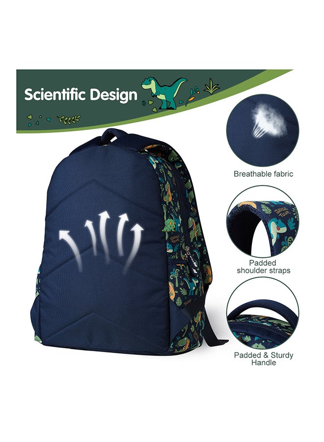 Nohoo طقم من 3 حقائب مدرسية 16 بوصة مع حقيبة غداء وحافظة أقلام دينو - أخضر - Image 3