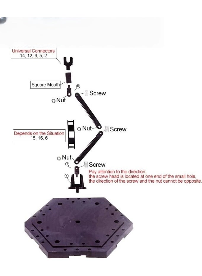 Hobby Action Base, Model Stand Hobby Display Stand Compatible with HG RG 1/144 Scale Figure Models, Black - Image 3