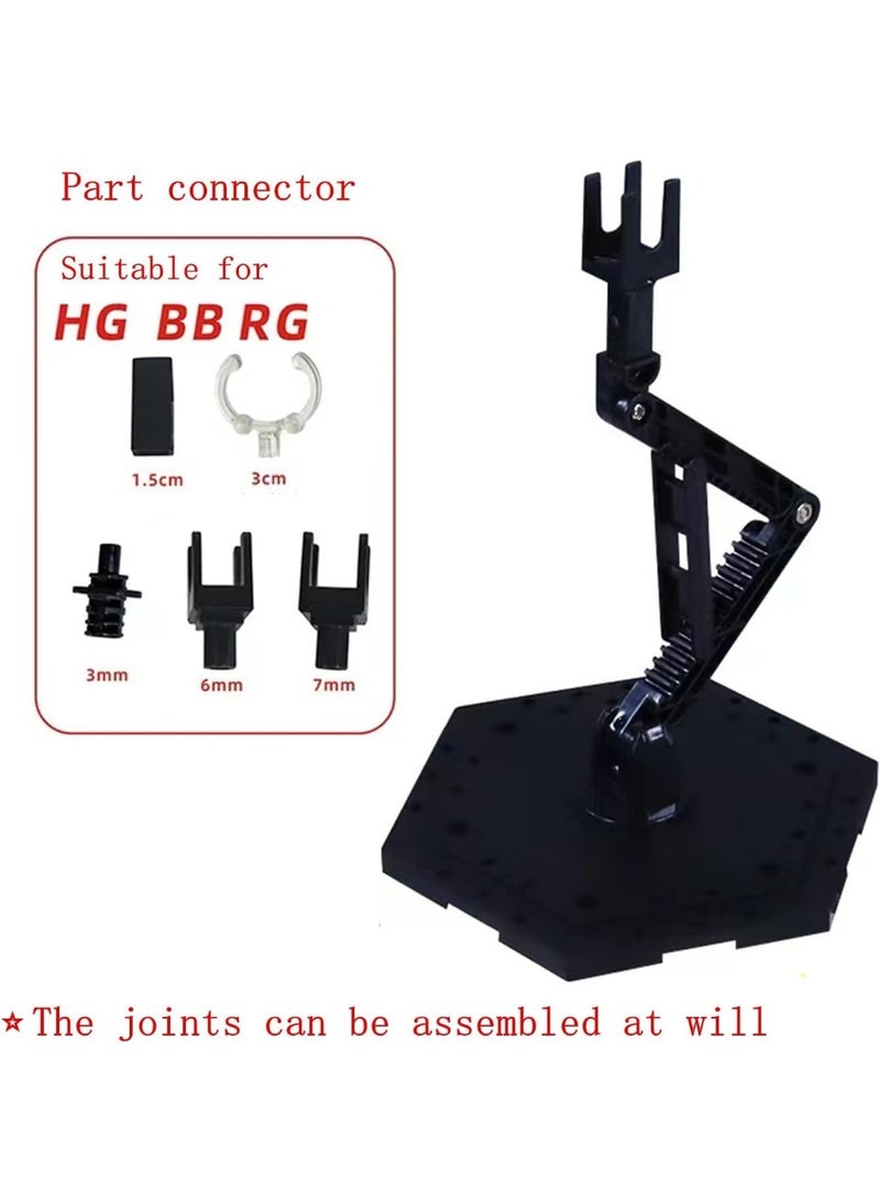 Hobby Action Base, Model Stand Hobby Display Stand Compatible with HG RG 1/144 Scale Figure Models, Black - Image 4