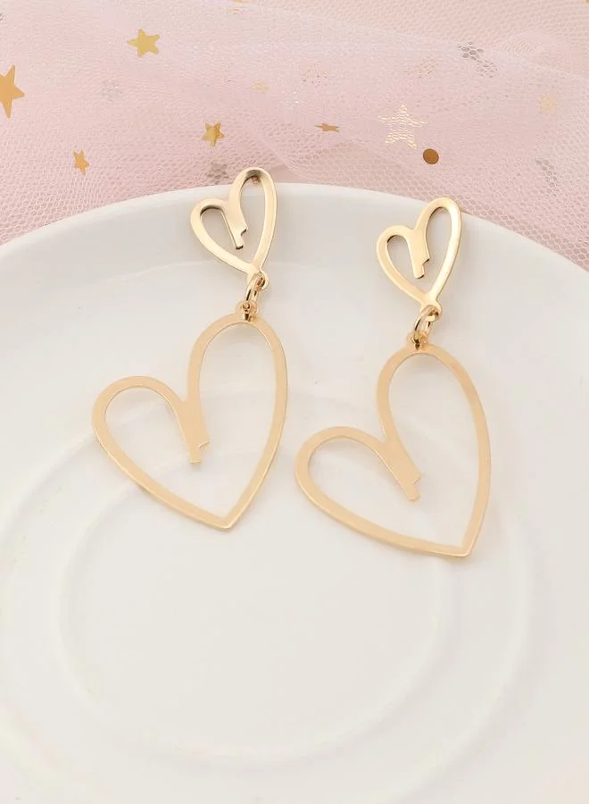 Take Two  Heart Drop Earrings for Women | Best Price UAE
