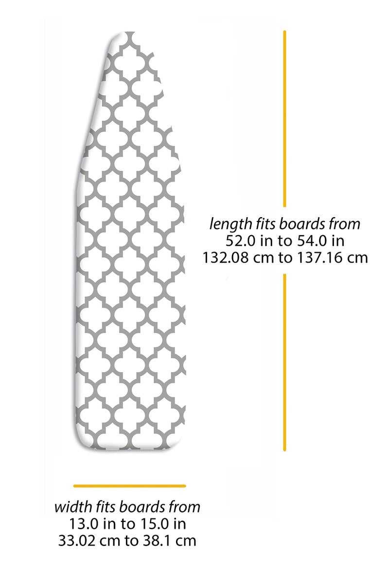 Whitmor Deluxe Ironing Board Cover and Pad (Ironing board not included) - Medallion Grey - Image 5