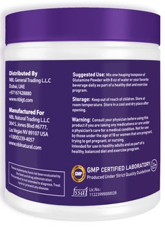 NBL Natural Glutamine Powder, Unflavoured, 300g, 58 Servings, 5g L-Glutamine Per Serving, Halal Certified  - Image 3