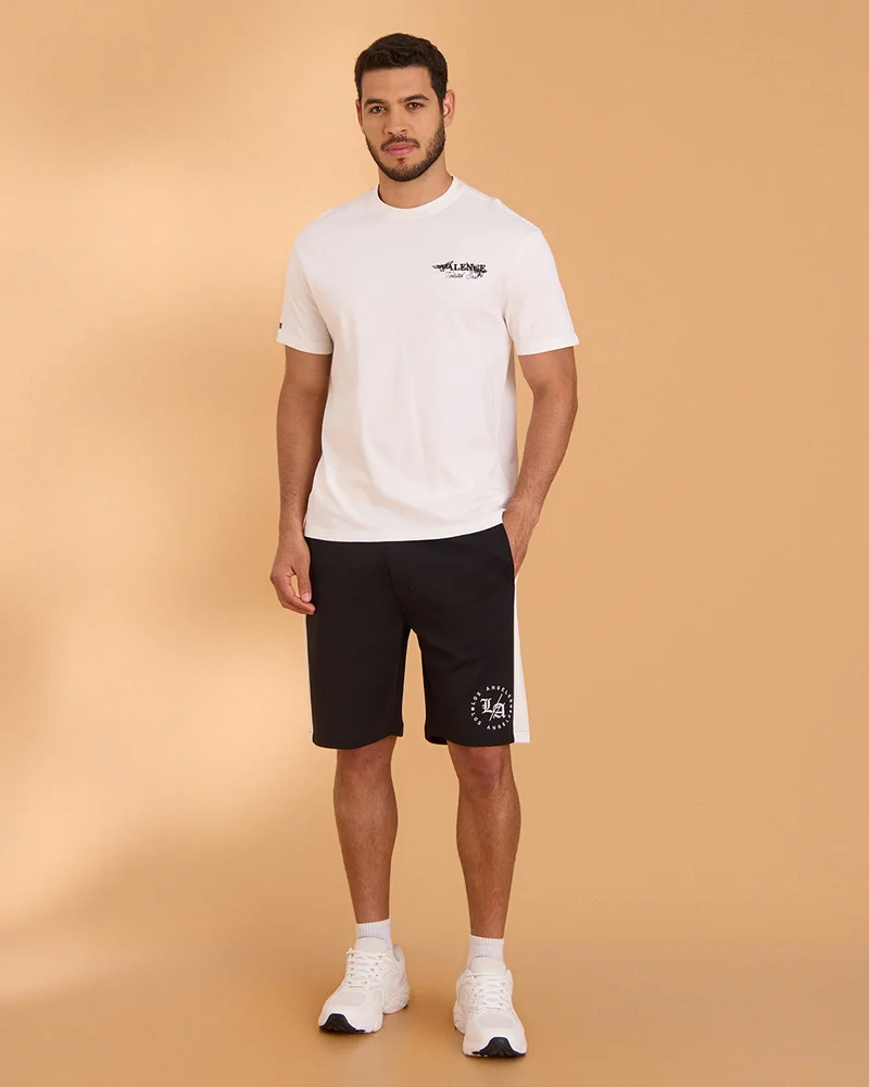Redtag Men Black Embellished Shorts