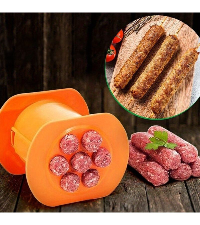 صانع النقانق الأخضر اليدوي مع آلة بثق sausage بسبع فتحات للمطبخ - Image 1