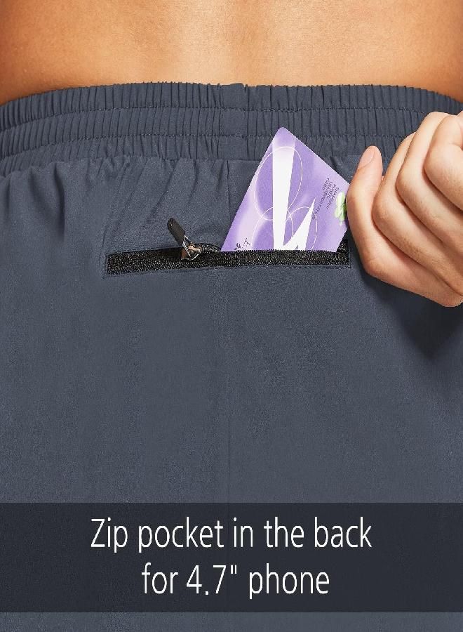 Baleaf BALEAF Men's 5" Running Athletic Shorts Zipper Pocket for Workout Gym Sports Gray Size L  - Image 3