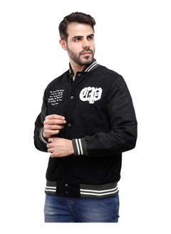 Coup Regular Fit EMB Jacket For Men Color Black