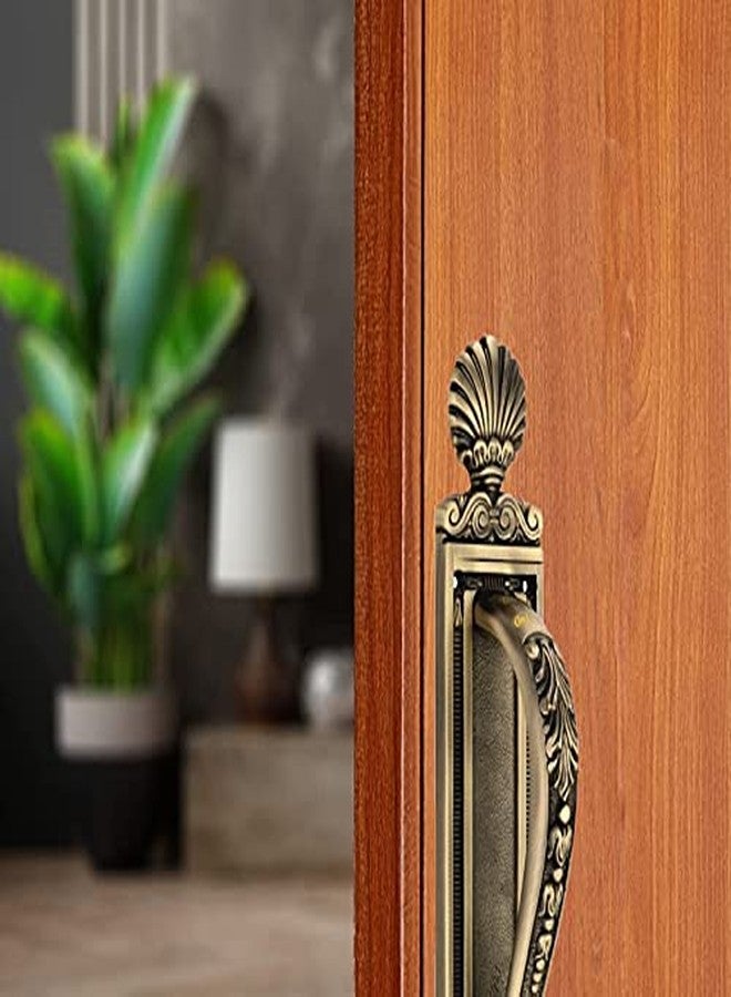 Chitra Brass Victorian Series Heavy Main Door Pull Handle Pack of 2 (15 Inch, Antique Brass Matt) - Image 2