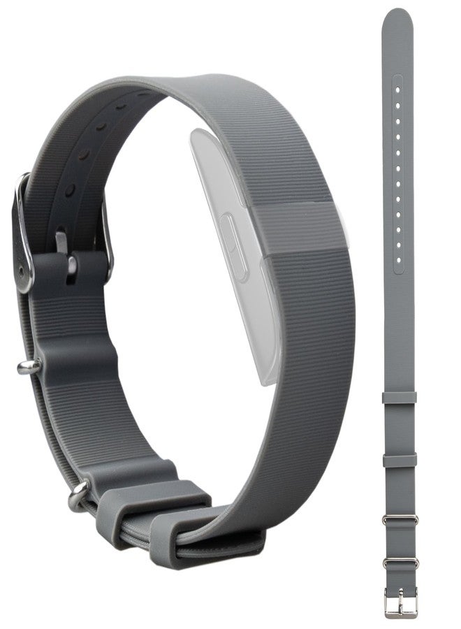 TERPINK Replacement Silicone Band Compatible with Hume Band, Soft Adjustable Wristband Strap for Daily Wear, Waterproof, Health and Fitness Wearable Tracker Accessories (Grey) - Image 1