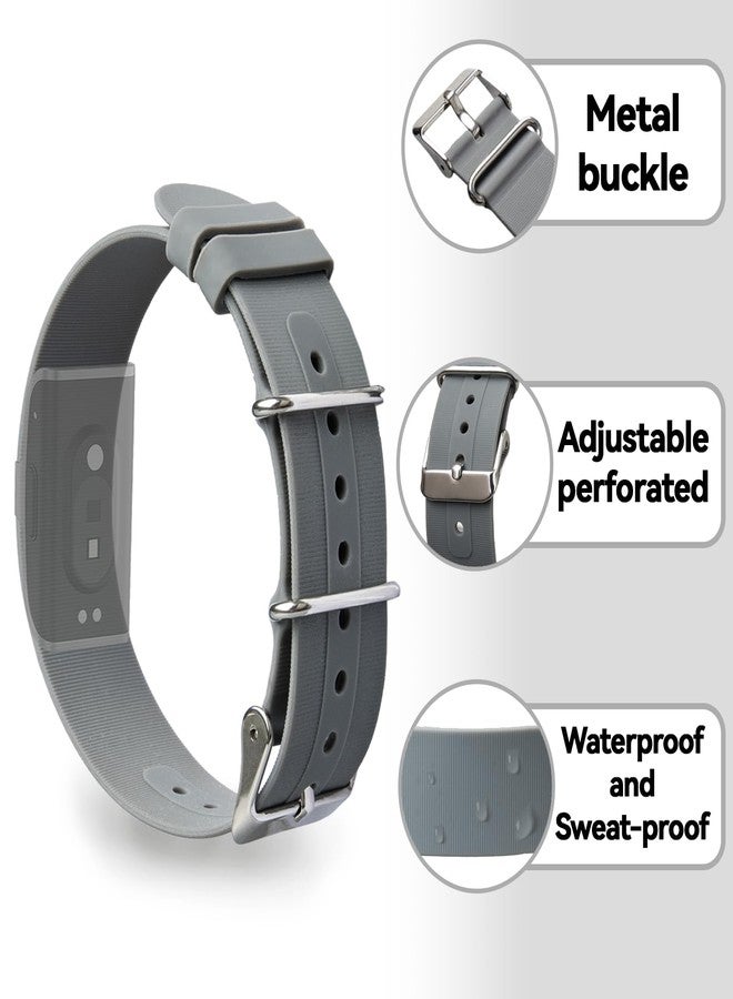 TERPINK Replacement Silicone Band Compatible with Hume Band, Soft Adjustable Wristband Strap for Daily Wear, Waterproof, Health and Fitness Wearable Tracker Accessories (Grey) - Image 5