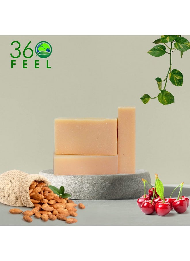 360Feel - Cherry Almond Shampoo Bar Soap Treats Itchy & Dry Scalp Hair Treatment With Essential Oils Vegand & Natural Ingredients Tsa Approved Great For Hair Body & Beard - Image 1