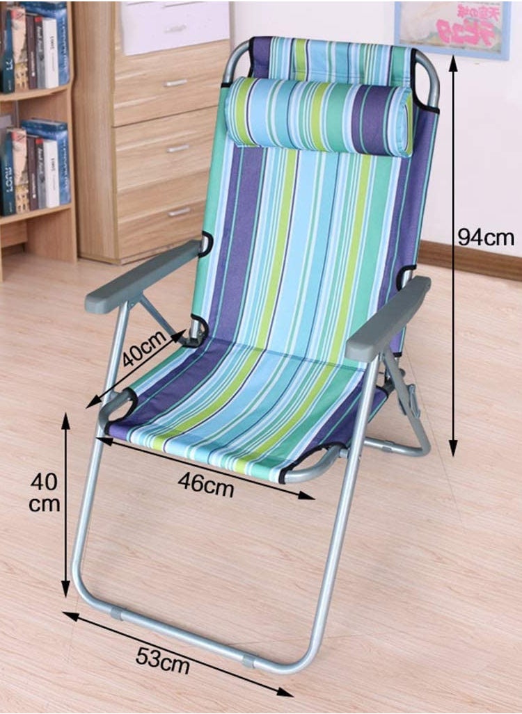 GO2CAMPS Heavy Duty Foldable Camping Chair With Headrest Adjustable 3-Positions /Beach Chair/Fishing Chair  - Image 2