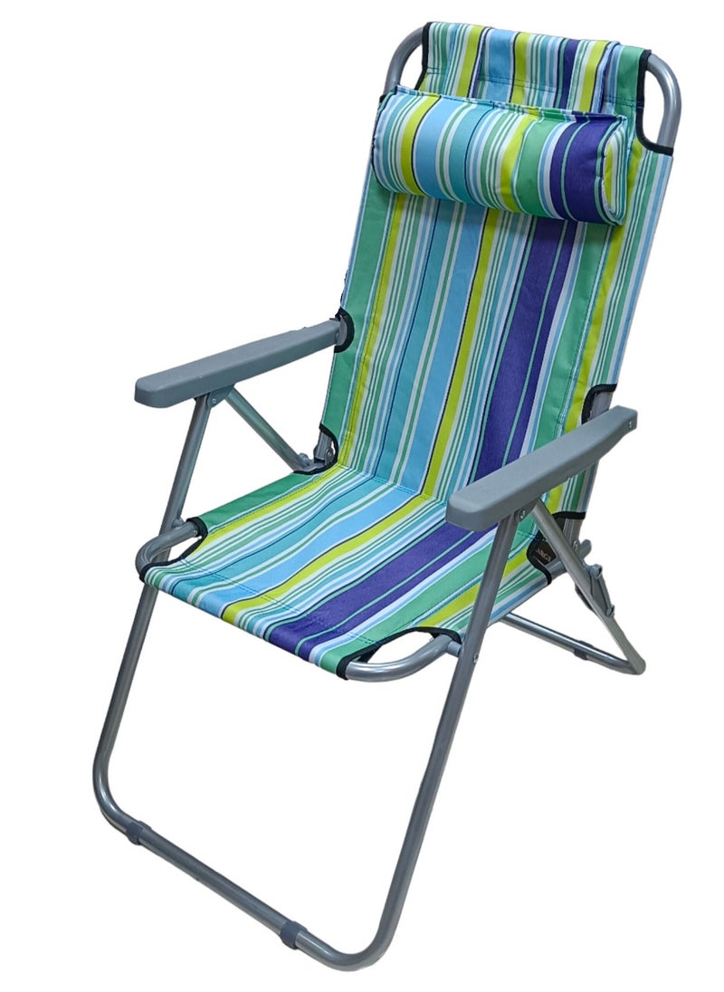 GO2CAMPS Heavy Duty Foldable Camping Chair With Headrest Adjustable 3-Positions /Beach Chair/Fishing Chair  - Image 3