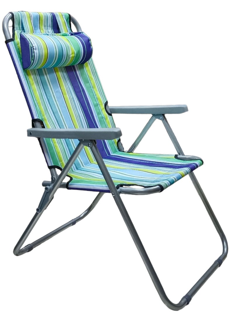 GO2CAMPS Heavy Duty Foldable Camping Chair With Headrest Adjustable 3-Positions /Beach Chair/Fishing Chair  - Image 4
