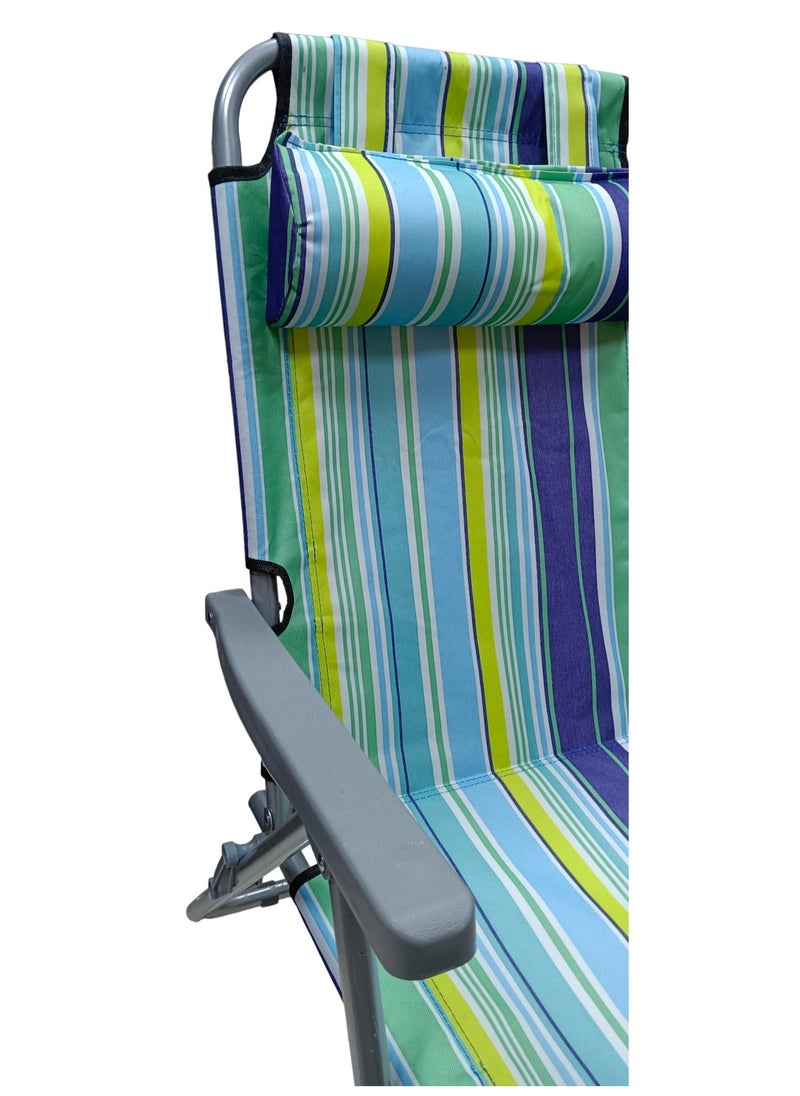GO2CAMPS Heavy Duty Foldable Camping Chair With Headrest Adjustable 3-Positions /Beach Chair/Fishing Chair  - Image 5
