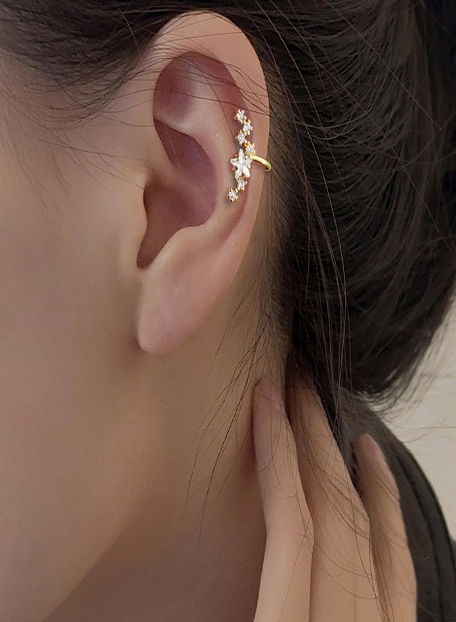FFZDENA 2Pcs Ear Cuffs Without Piercing, Big Dipper Star Ear Cuffs for Women Fashion, Gold Non Piercing Ear Cuff Earrings, Stylish Chain Earrings for Women, Elegant Gift for Special Occasions - Image 4