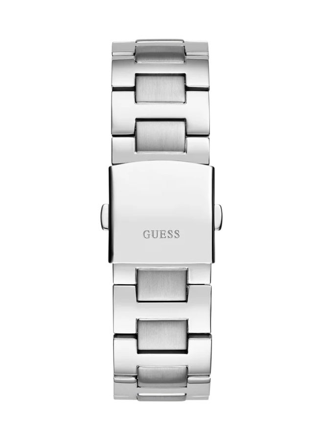 Guess GW0703G1 Men’s Stainless Steel Watch – Black Dial with Silver Strap | 44mm Case | Day & Date Display | Quartz Movement | 50M Water Resistance - Image 5