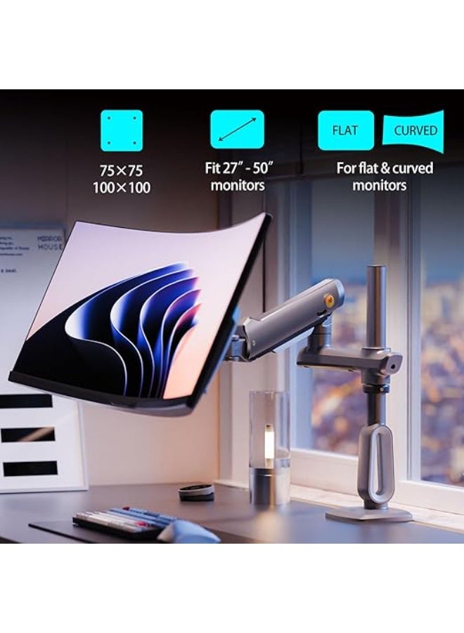 NB NORTH BAYOU NB Ergonomic Gaming Monitor Stand - Heavy-Duty & Fully Adjustable Monitor Arm for 27-50 Inch Screens - Max Load 18kg - Image 4