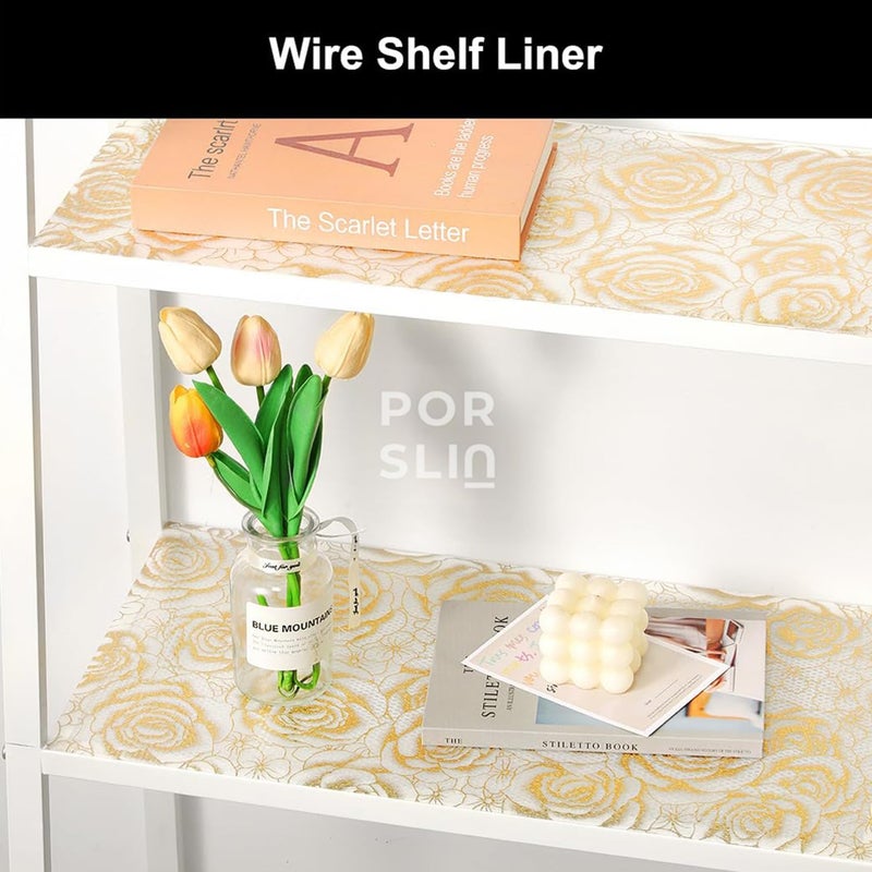 Porslin Shelf Liners, 45cm x 5m, Non-Adhesive EVA, Waterproof, Anti-Slip, Washable, BPA-Free, Durable, Reusable, Food Safe for Kitchen Shelves, Cupboards, Drawers, Fridge Mats, Double-Sided - Image 2