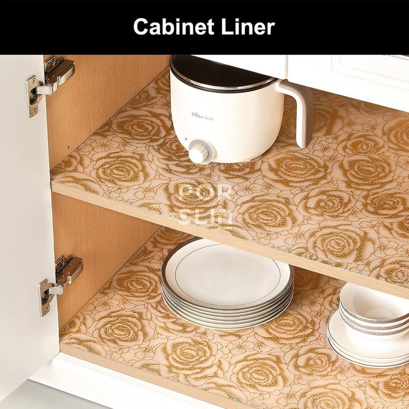 Porslin Shelf Liners, 45cm x 5m, Non-Adhesive EVA, Waterproof, Anti-Slip, Washable, BPA-Free, Durable, Reusable, Food Safe for Kitchen Shelves, Cupboards, Drawers, Fridge Mats, Double-Sided - Image 4