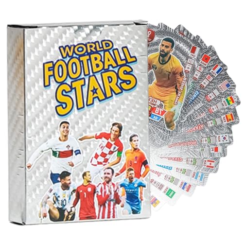 PN AVAN Football Card Set Waterproof Plastic Card 55 Silver Card (Silver Colour) - Image 1