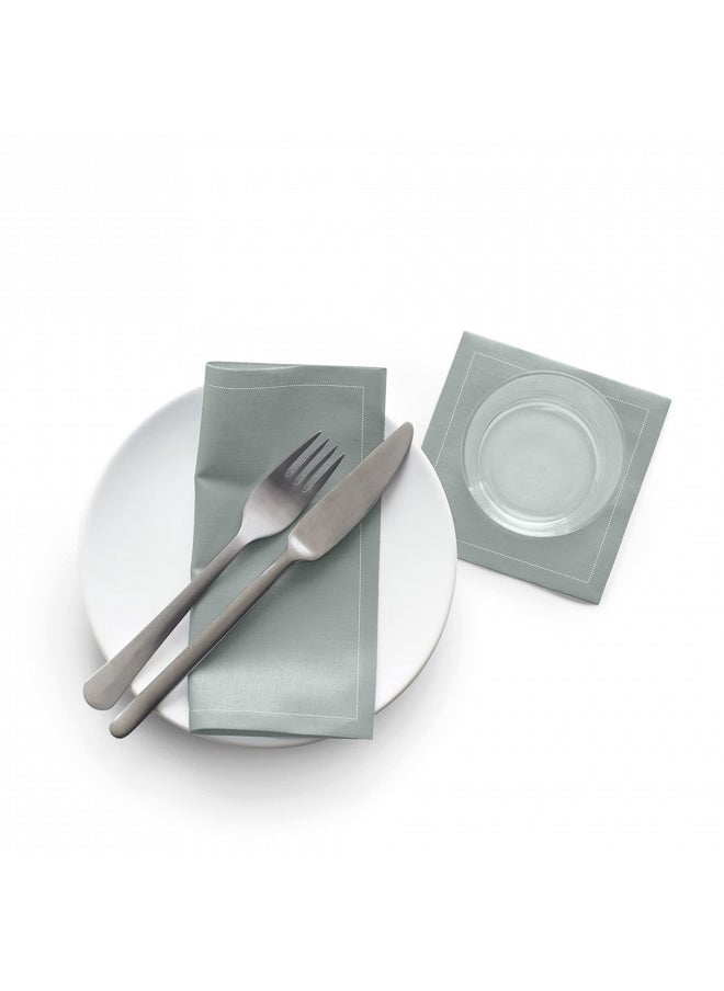 Cotton Cocktail Napkin - 4.3 x 4.3 in - 50 units per roll - Grey
